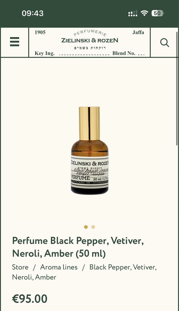 Zielinski & Rozen Black Pepper perfumy