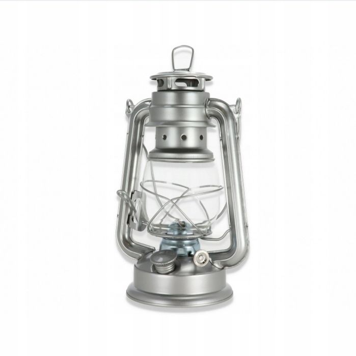 Lampa naftowa srebrna 24cm