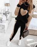 Komplet damski, dres elegancki cekiny nowy rozmiar S