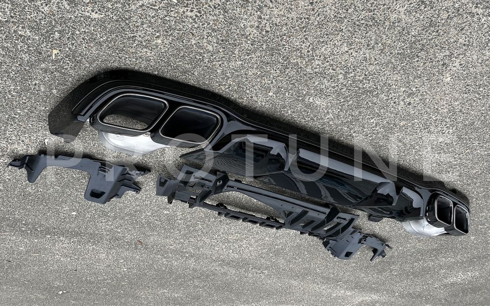 Диффузор E63 AMG W213 Mercedes E-class 2015-2020 +Насадки Накладка