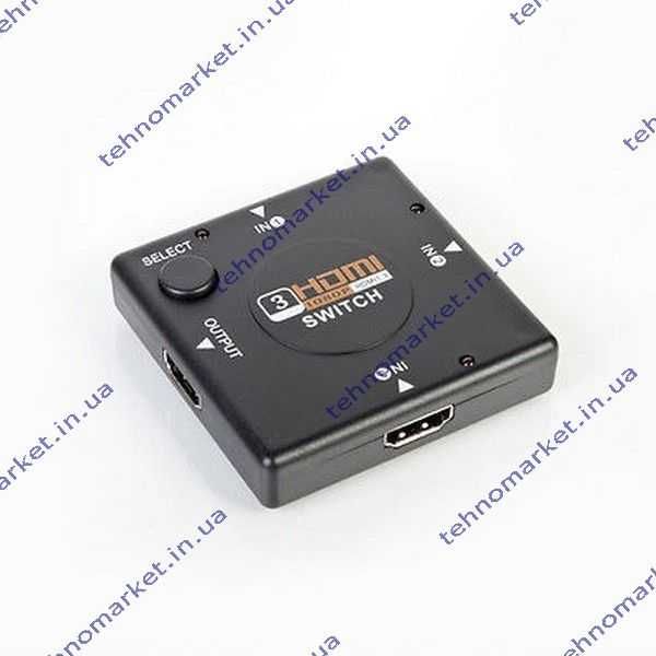 HDMI SWITCH 3х1 сплиттер 3 порта переключатель коммутатор свитч 3 в 1