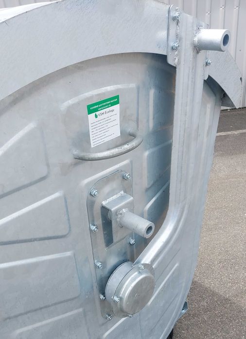 Контейнер для мусора оцинкованный ТБО евроконтейнер мусорный бак 1100