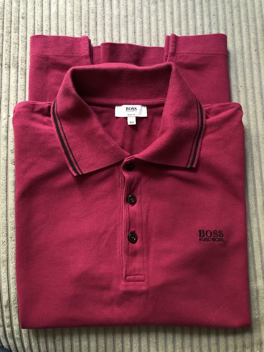 Hugo Boss polo slim fit 16-17 lat fuksja