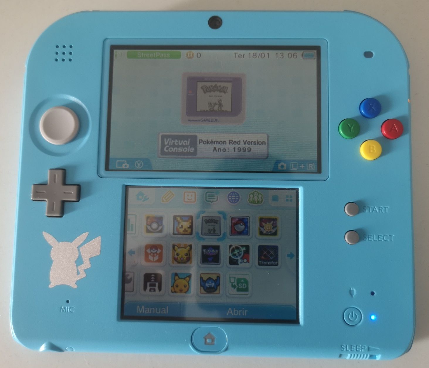 Shiny Mew + Nintendo 2DS + Poke Transporter/Pokemon Bank + Red/Crystal