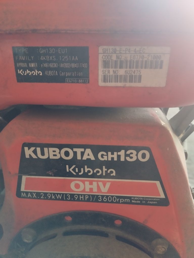 Motobomba kubota gh 130