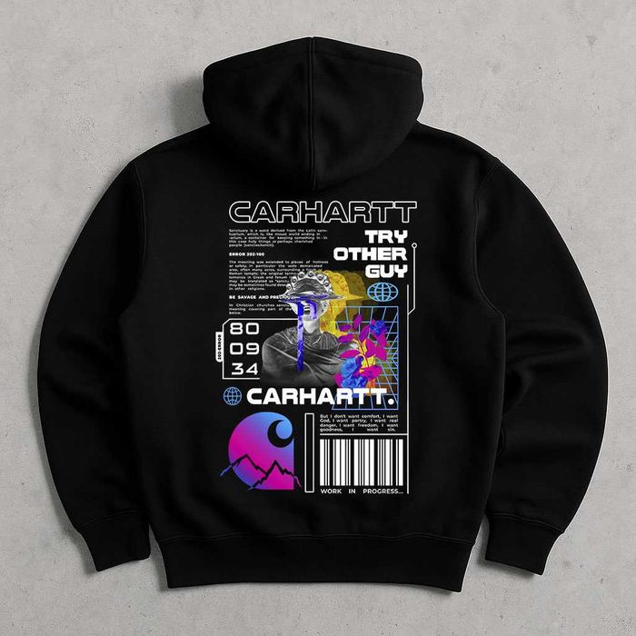 Толстовка Худи CARHARTT - Grim Reaper - XS S M L XL - Кархарт - Cotton
