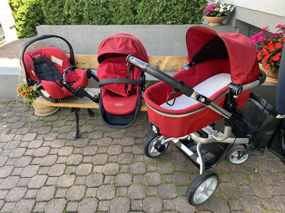 Wózek czerwony Graco 3w1
