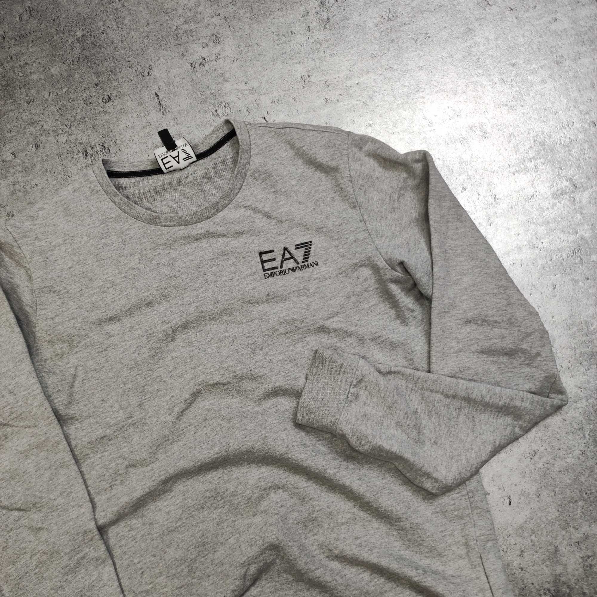 DAMSKA Bluza Lekka Długi Rękaw Bluzka EA7 Emporio Armani PREMIUM logo