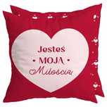 Poduszka na Walentynki, Jesteś moją miłością, czerwona. Be-Happy Gifts