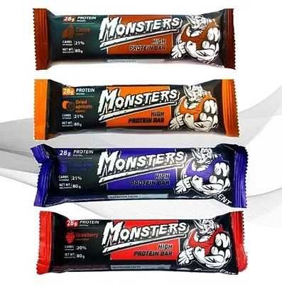 Убийцы голода - большие протеиновые батончики Monsters Protein Bar