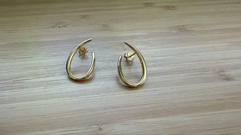 Srebrne pozłacane kolczyki Lotus gold - Alicja&Maria