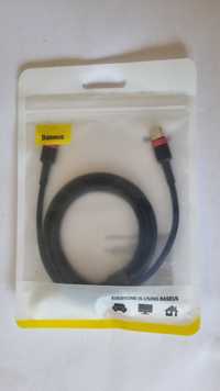 Kabel Baseus Cafule 60W 3A USB-C do USB-C 1m, czarno-czerwony