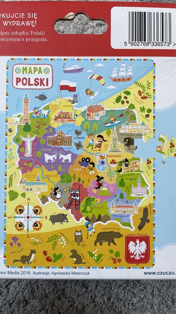 Puzzle CzuCzu Mapa Polski 77 elementów