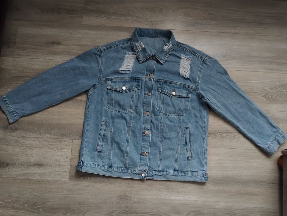 Kurtka jeansowa damska dłuższa roz.1XL 46
