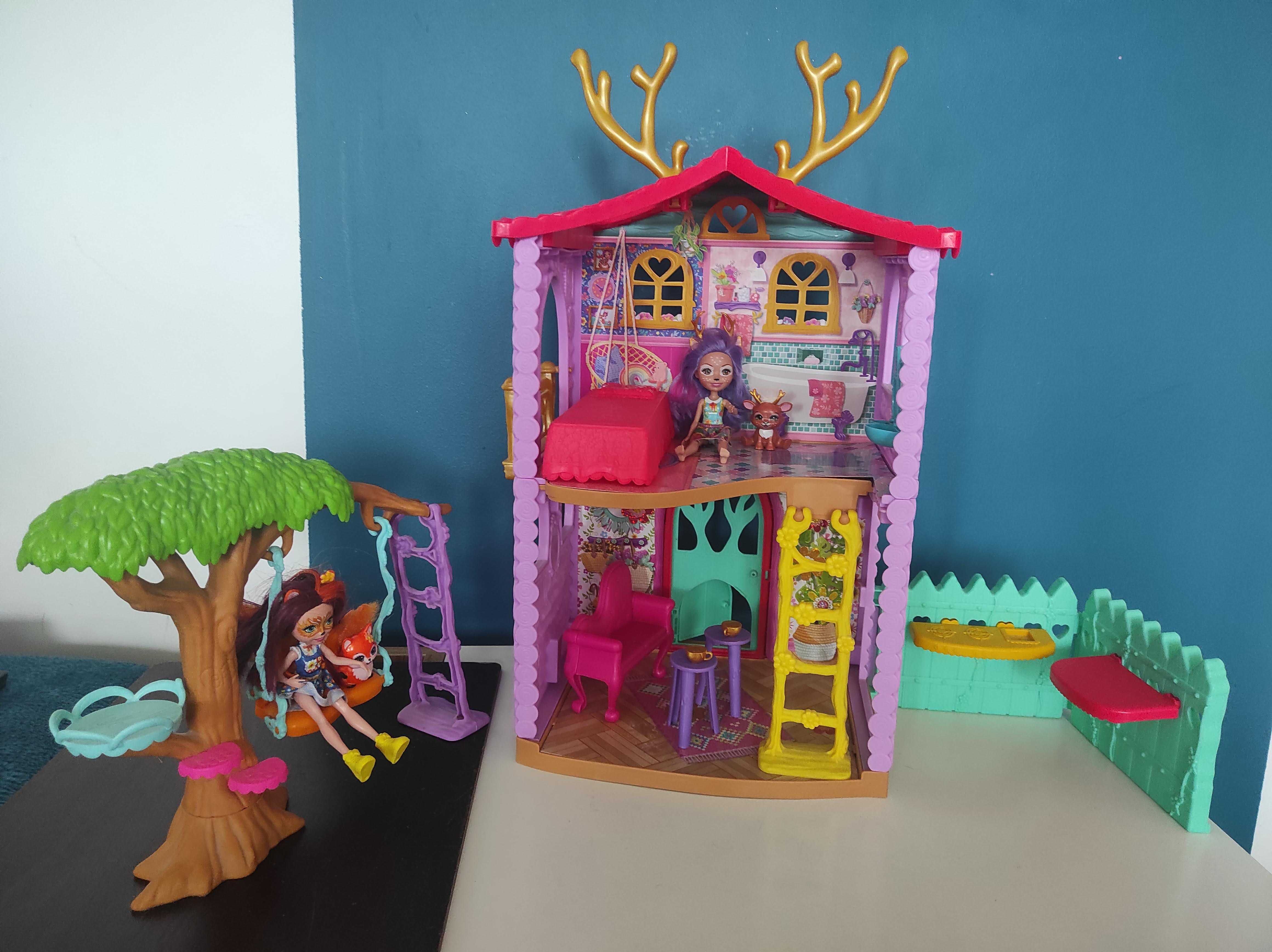 Domek Enchantimals jelonków + Liski na huśtawce