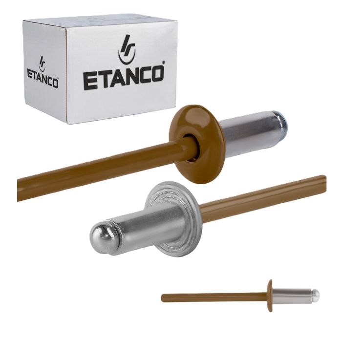 nity otwarte aluminiowe 4x10mm ral 8003