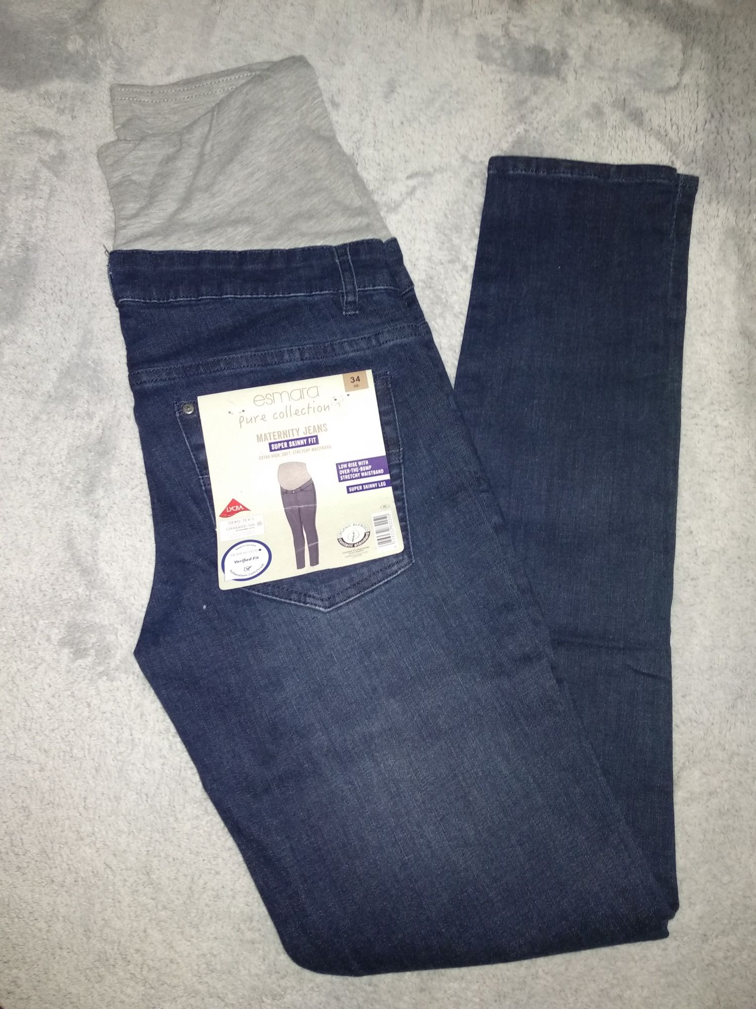 Nowe spodnie ciążowe jeansy dżinsy r 34/36 S
