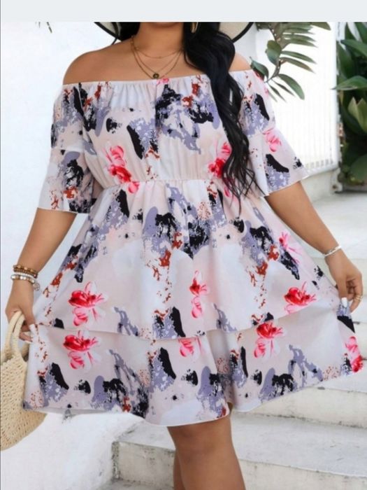 Elegancka sukienka hiszpanka wesele komunia 46 48