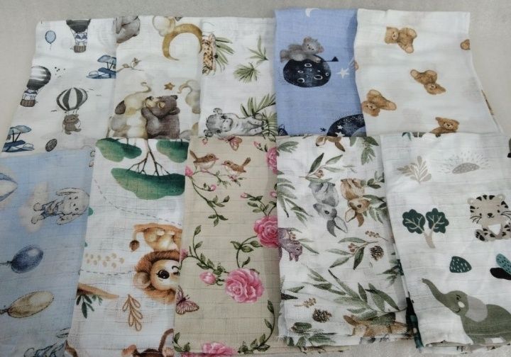 Pielucha pieluszka tetrowa bawełna z nadrukiem