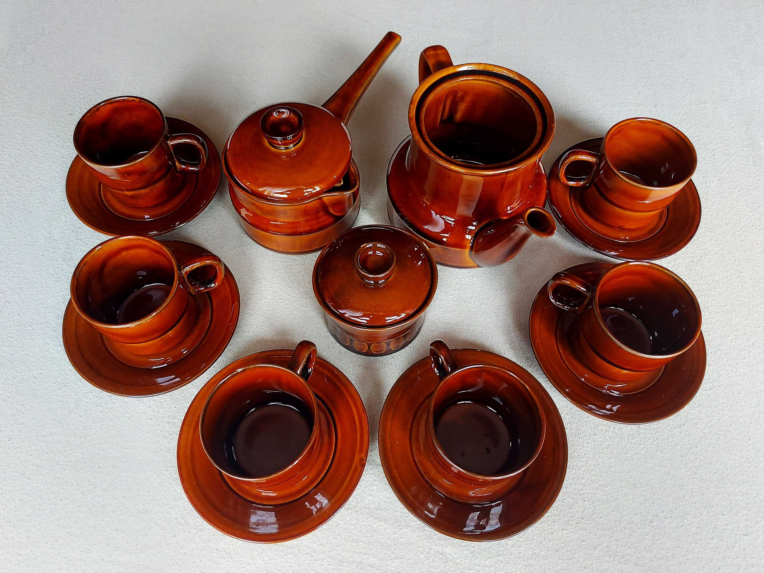 Kompletny serwis z porcelitu do kawy lub herbaty - Tułowice Stary PRL