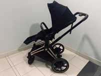 Cybex e-Priam 2.0 Rose Gold + fotelik z bazą isofix
