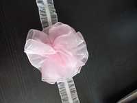 Różowa opaska dla dziewczynki szyfon