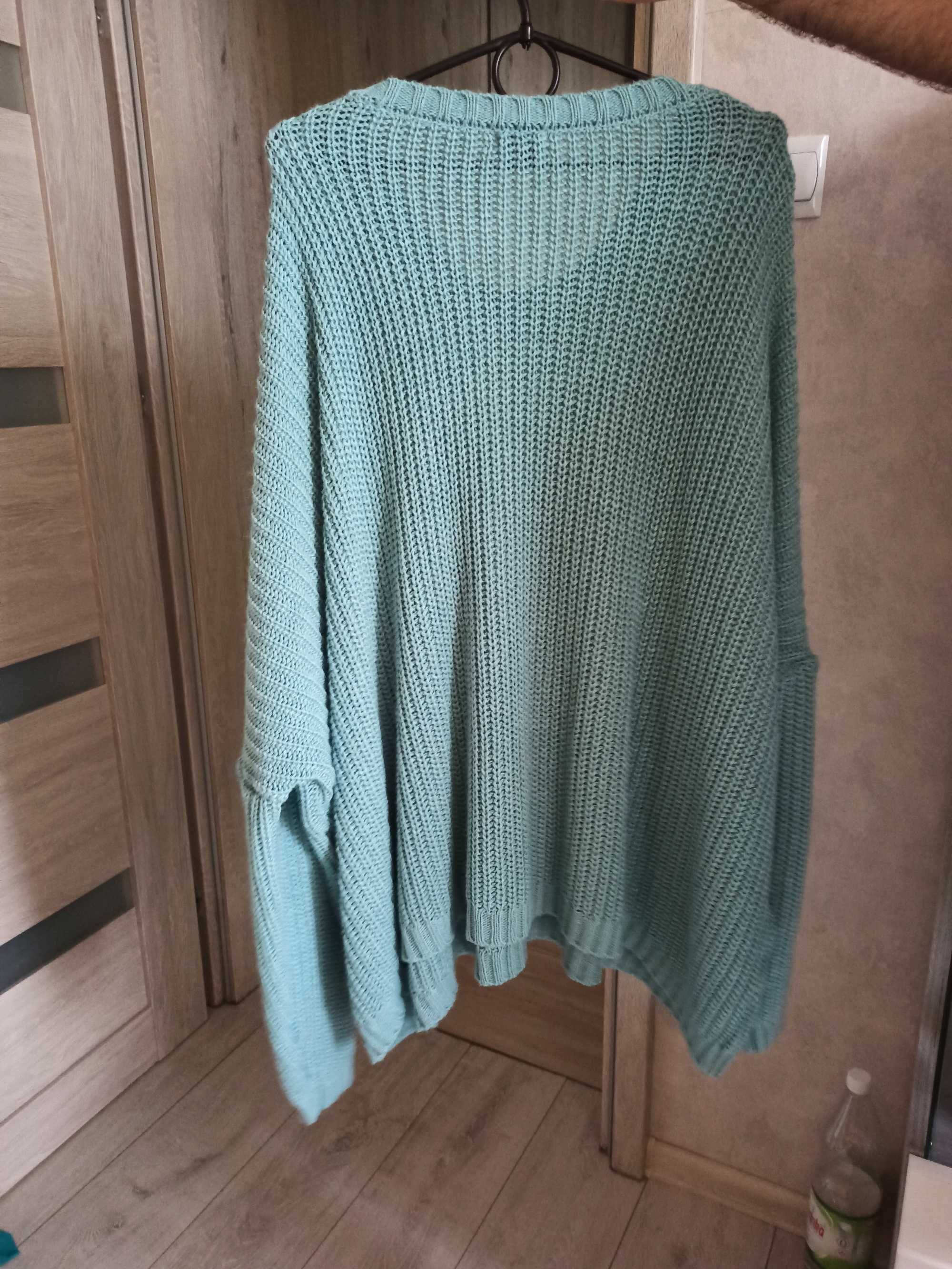 sweterek sweter mięta damski oversize