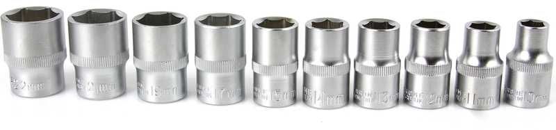 Набір ключів 1/4" 12шт 10-22мм Mar-Pol M58204 тришітка, трещетка