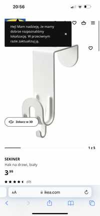 Uchwyty na drzwi ręcznik Ikea Nowe 3 sztuki Sekiner