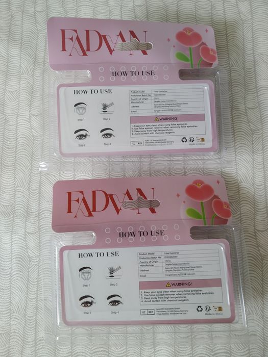 2 набори штучних вій у пучках для нарощування