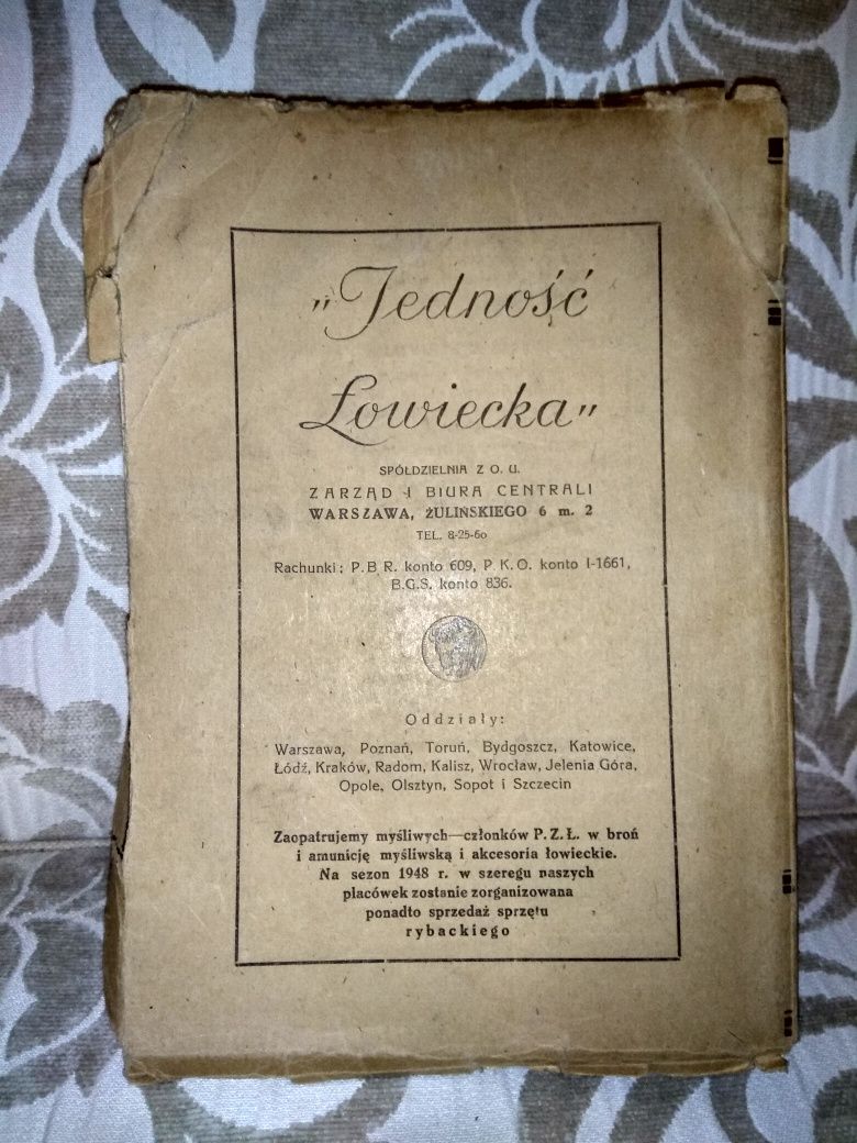 Książka pt. Łowiectwo Wydawnictwo Spółdzielcze "Las"  1947