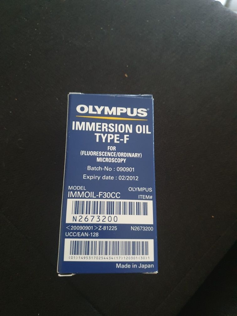 Olympus immersion Oil Type- f olej immersyjny olejek do mikroskopu