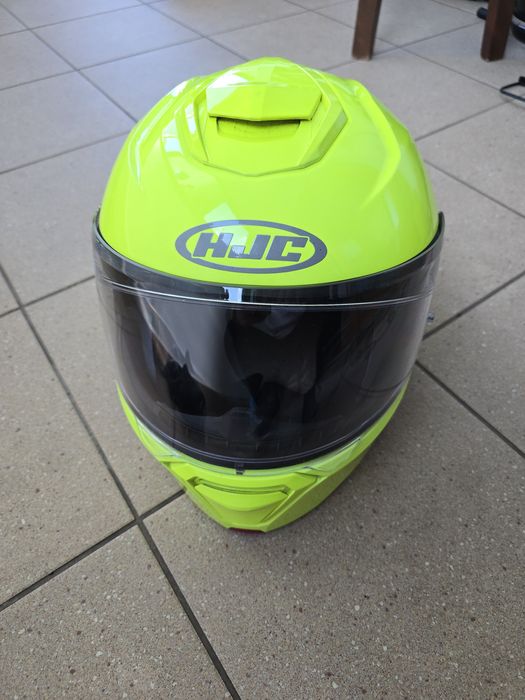 Kask motocyklowy HJC i91 XL – Fluorescencyjny żółty + PINLOCK