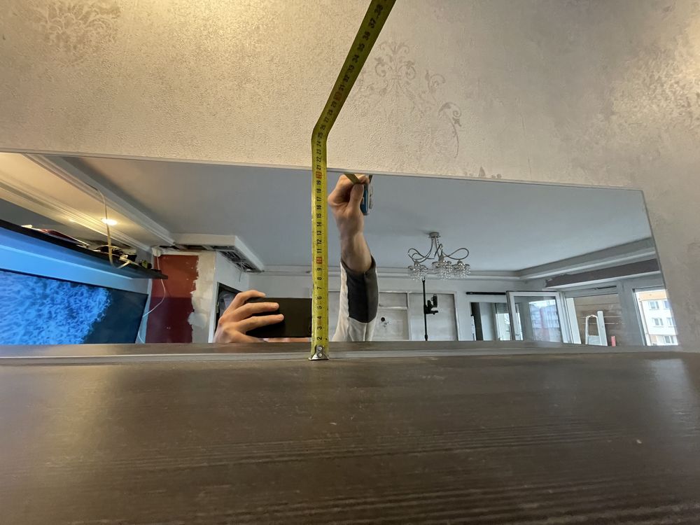 Masywna Półka Antwerpen Wisząca Lustro 175cm