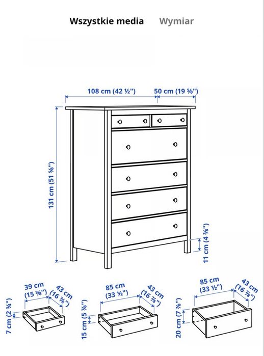Komoda HEMNES Ikea