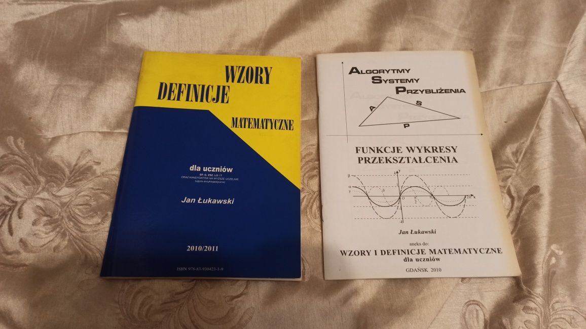 Książka Wzory i definicje matematyczne - J. Łukawski + aneks gratis