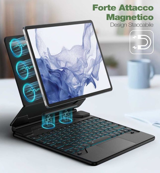 Dexnor Etui z klawiaturą do Samsung Galaxy Tab12,4" Włoski układ QWERT