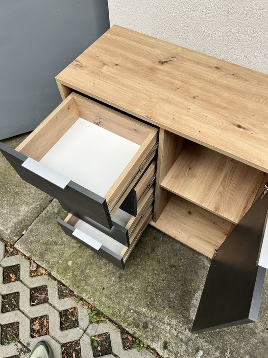 Nowa pojemna komoda z szufladami kol. antracyt,matera,loft/dab artisan