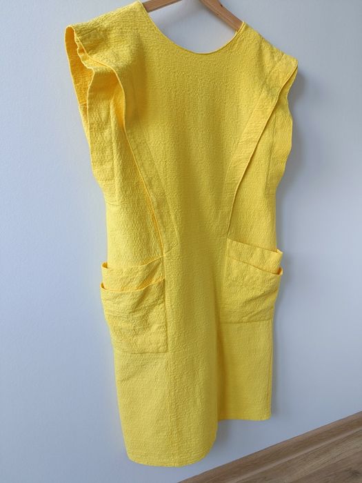 Sukienka letnia eleganacka midi na wesele na imprezę prosta M L