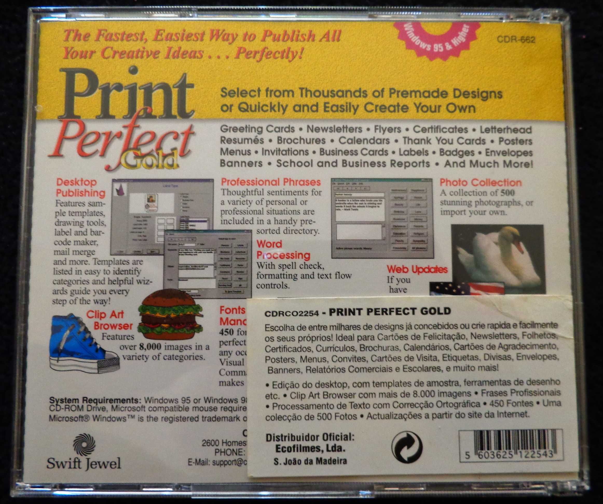 2 CD-Rom - Print Perfect Gold e 3D Font Maker