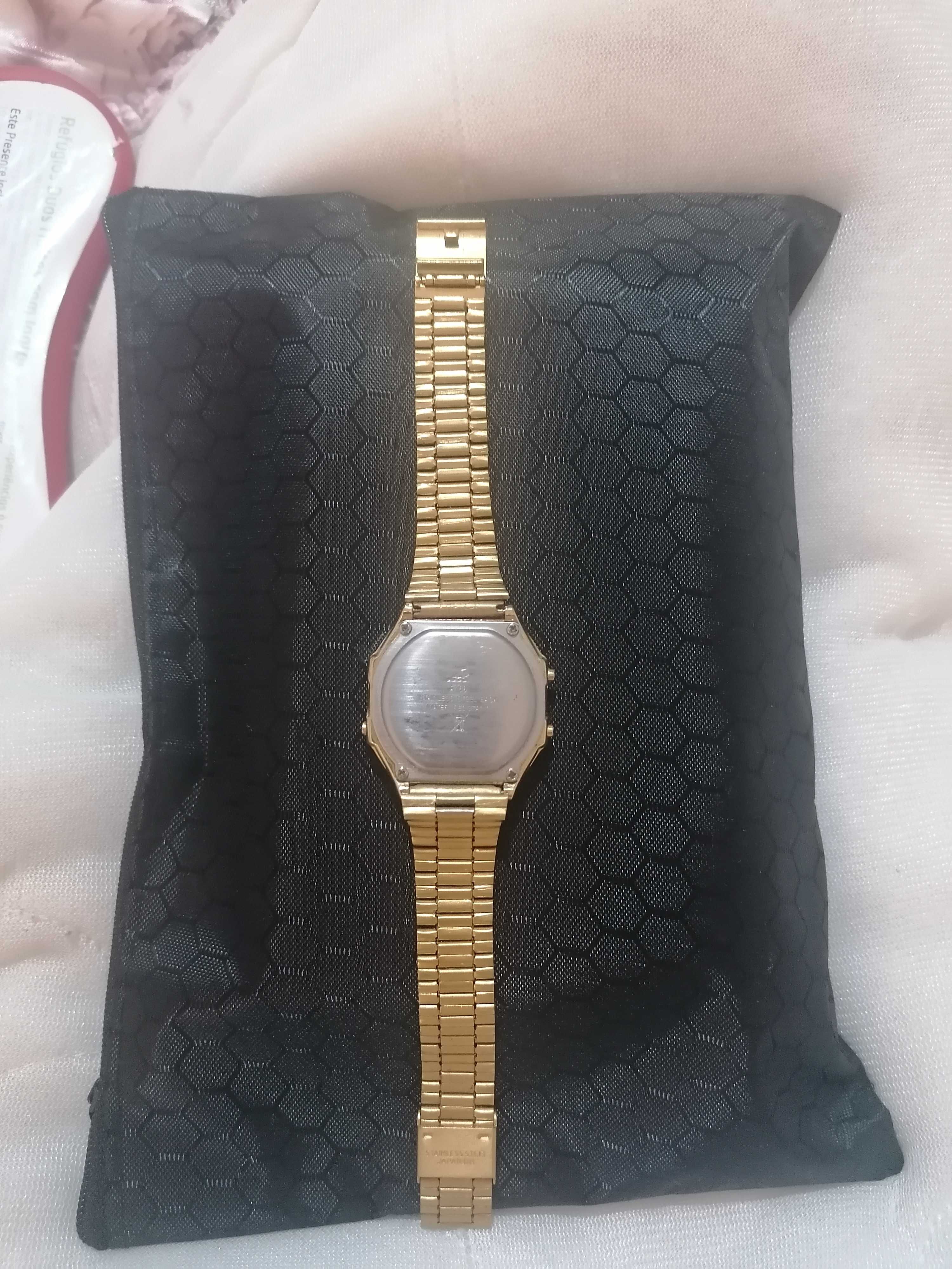 Relógio Dourado Vintage Retro Unissex Para Homem/Mulher