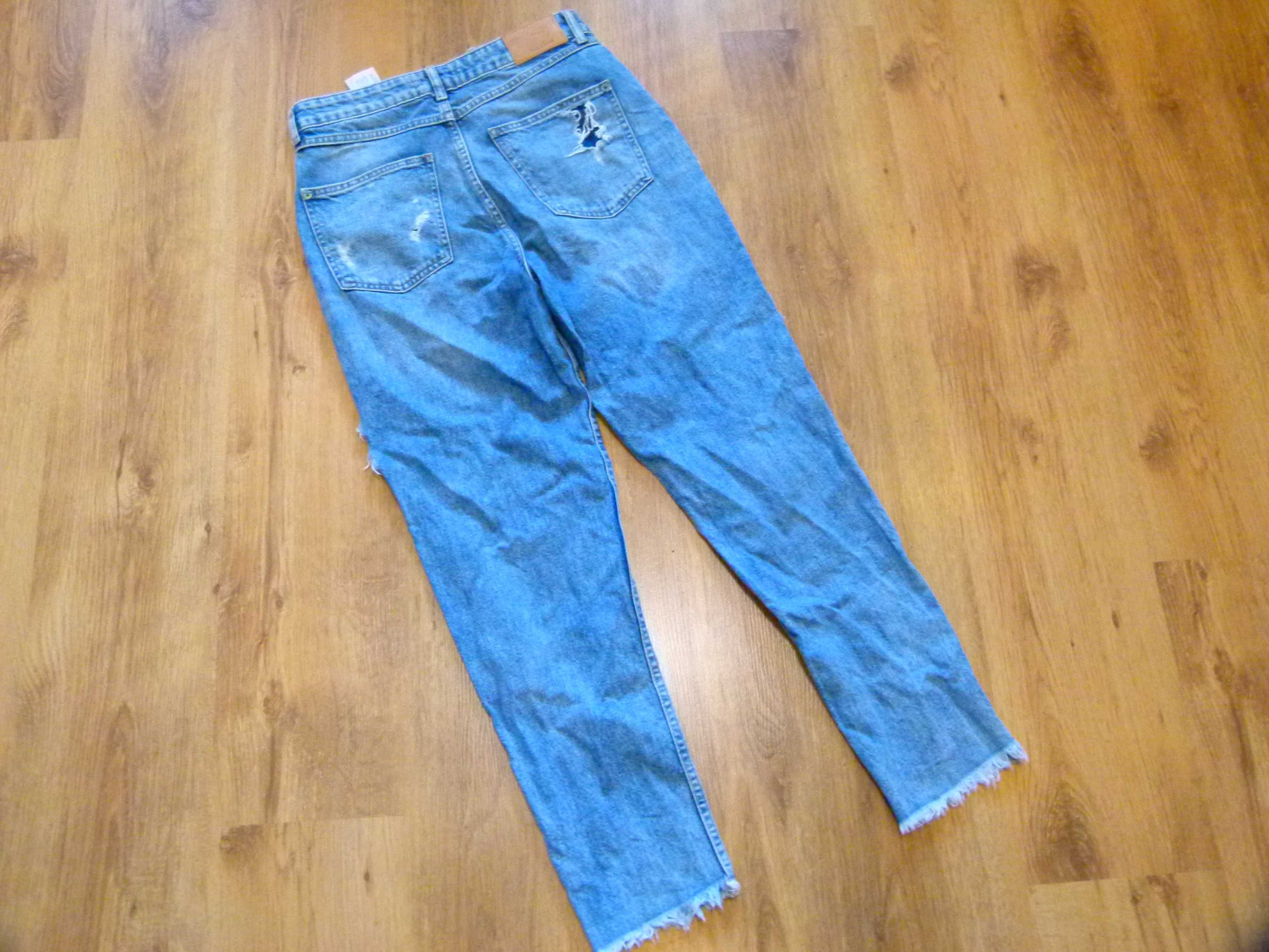 Pull&Bear spodnie jeans Mom dziury damskie rozm 38 M