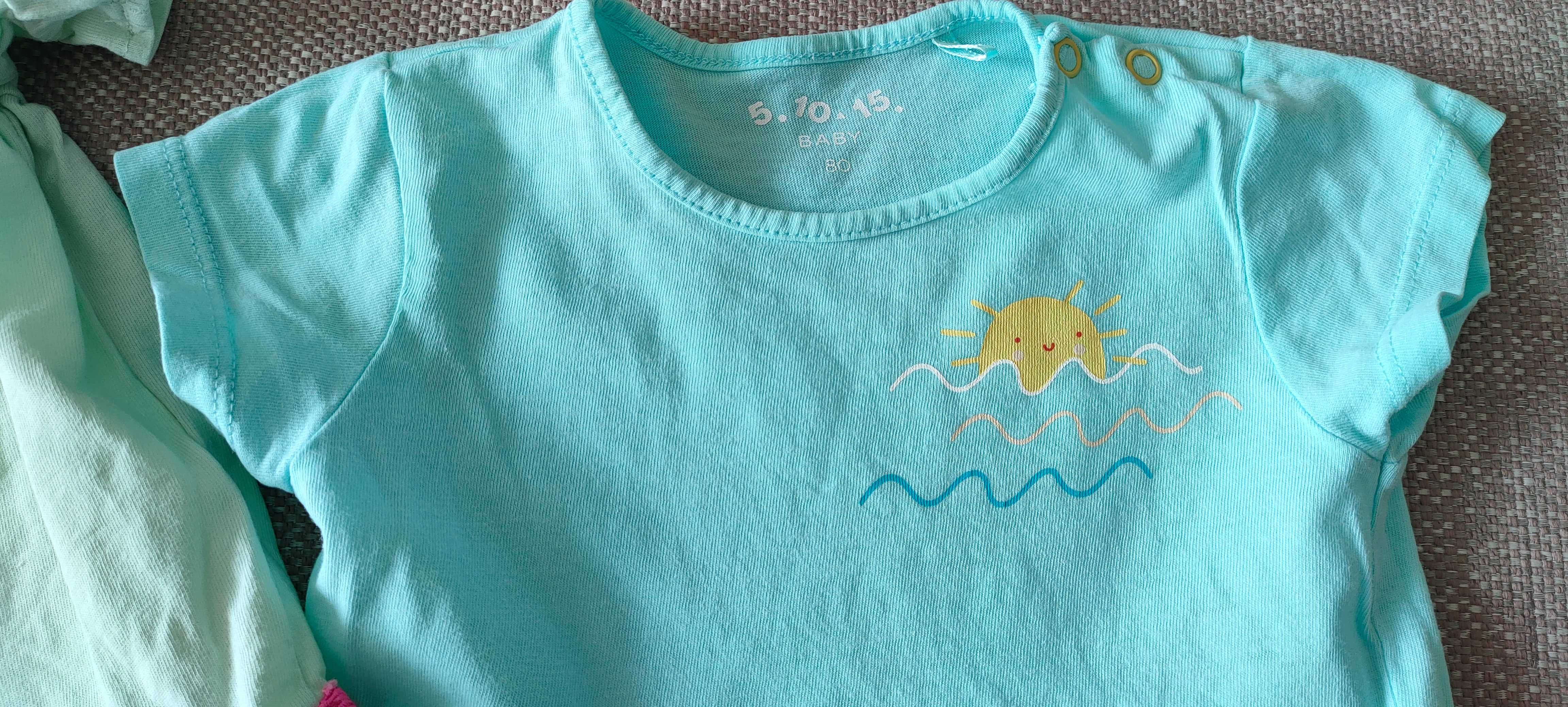 T-shirt dla dziewczynki Cool Club, sukienka 5.10.15, rozm. 80 +GRATIS