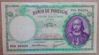 1944 - Nota de 20 escudos - D.António Luiz de Menezes