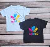 Bluzka logo ADIDAS rozmiar 92-170cm biala Czarna