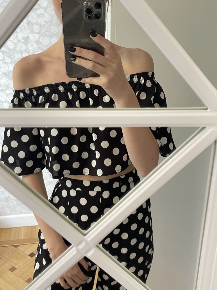 Костюм в трендовый горох Asos