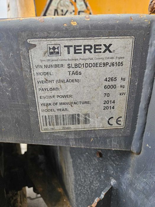 Wozidło budowlane obrotowe Terex (Thwaites, Ausa)  6 ton- 2014