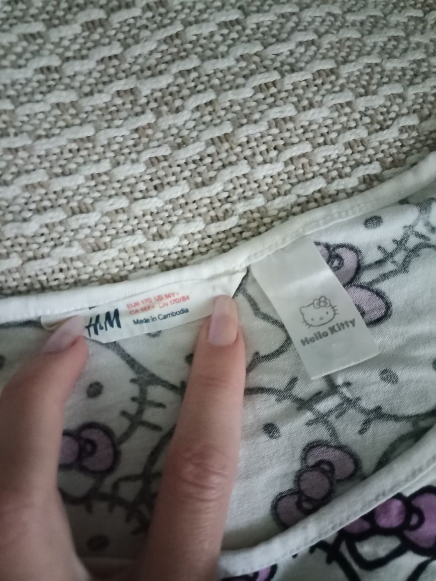 Biały crop top Hello Kitty sanrio H&M 170 cm