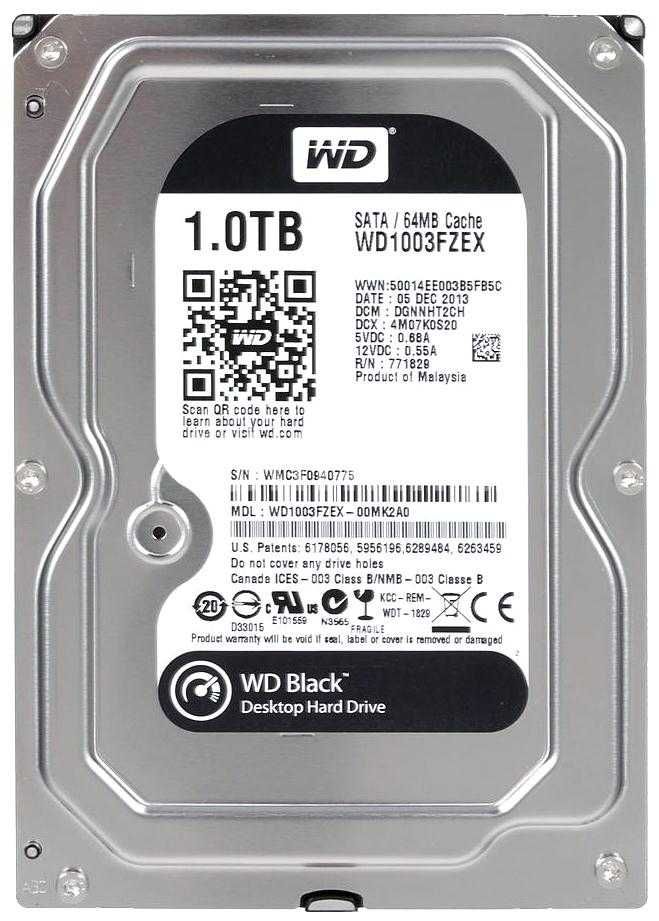 Disco WD Black 1TB 64MB Cache - WD1003FZEX