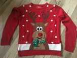 Sweter swiateczny z dzwonkami r.9-10 lat